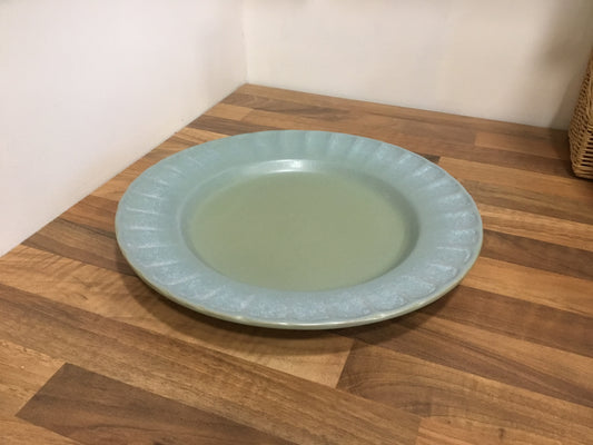 Green stoneware plate