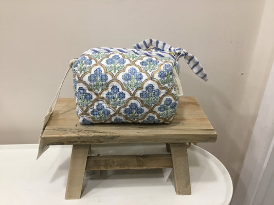 Organic cotton toiletry Bag.
