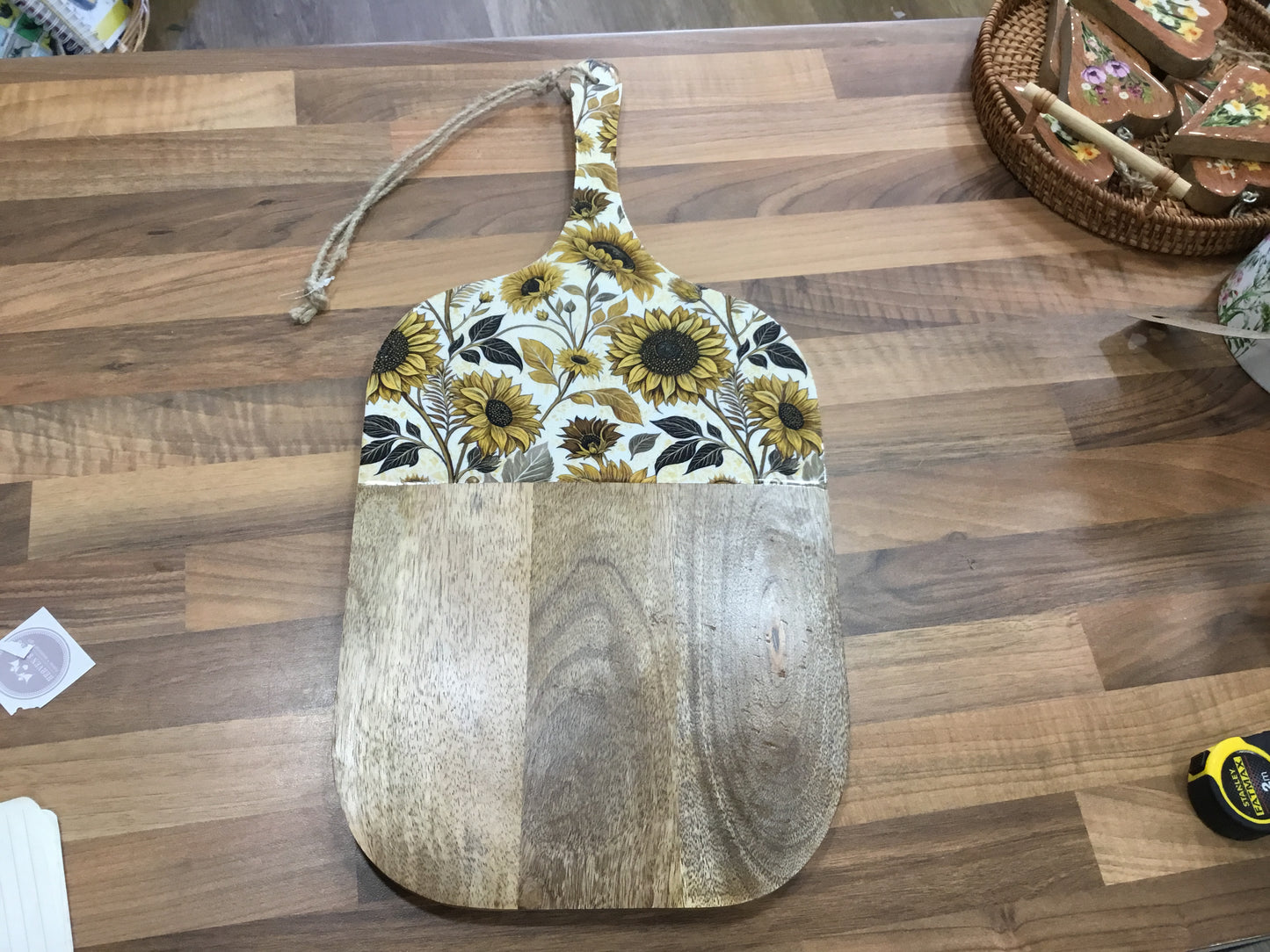 Wooden decorative sunflower board
