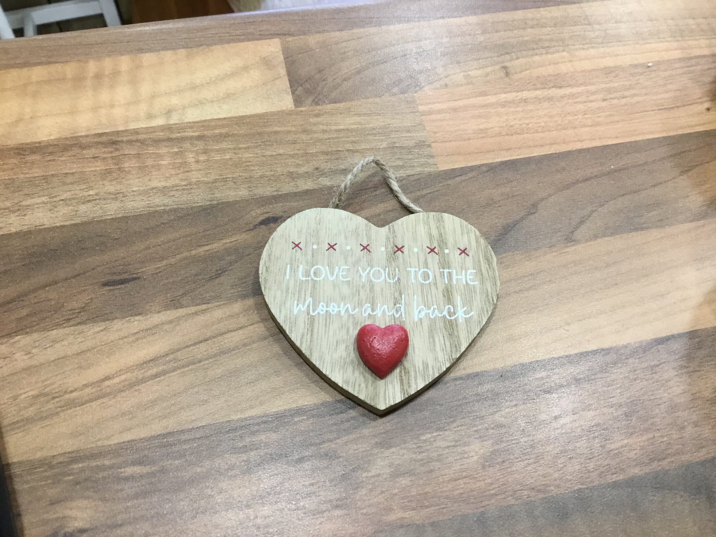 Wooden valentines heart
