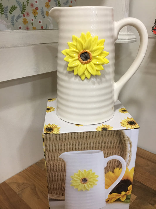 Sunflower ceramic jug