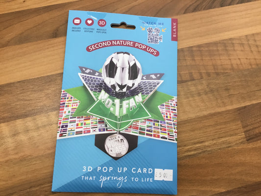 3 D pop up football card