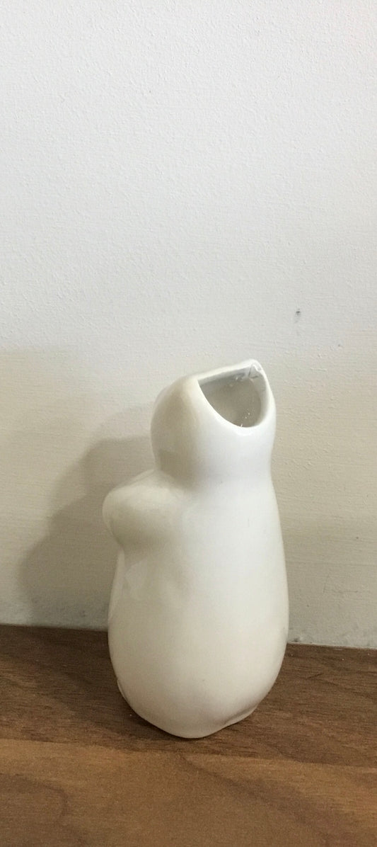 Tiny ceramic bear bud vase