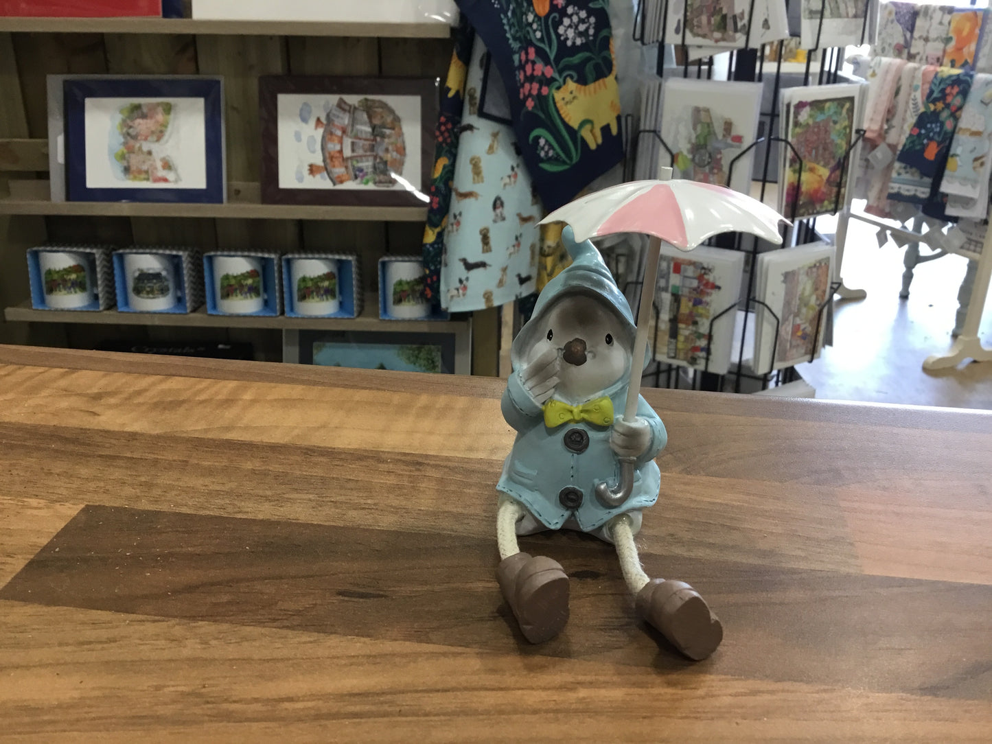 Duck shelf sitter - blue coat