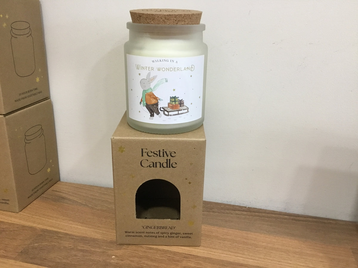 Walking in a winter wonderland candle