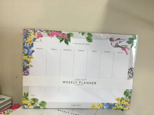 Hummingbird Weekly Planner by Lola Design