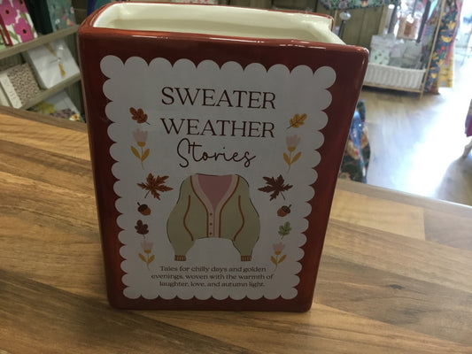 Sweater Weather ceramic book vase