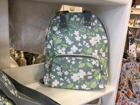 Green floral Back pack by Earth Squared