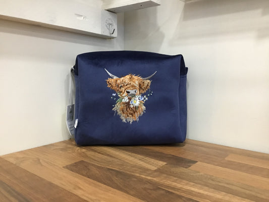 Wrendale Cosmetic bag. Highland Cow.