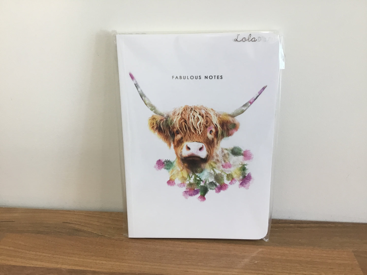 Floral highland cow fabulous notes by LOLA Design