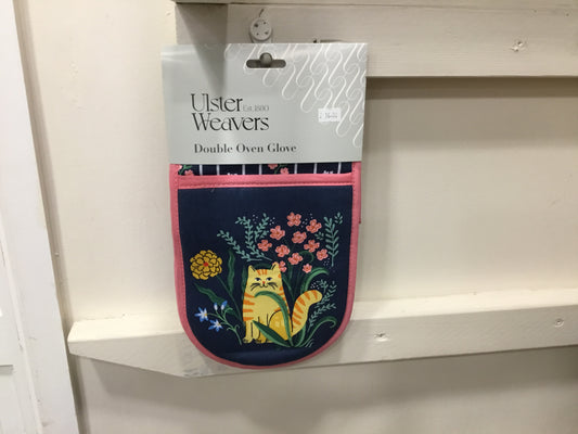 Ulster weavers double oven glove. Marmalade meadow.