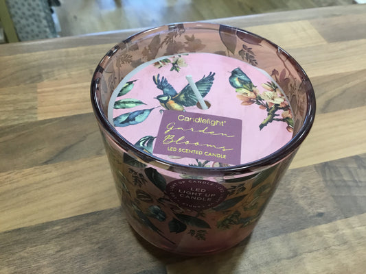 Garden Blooms LED candle