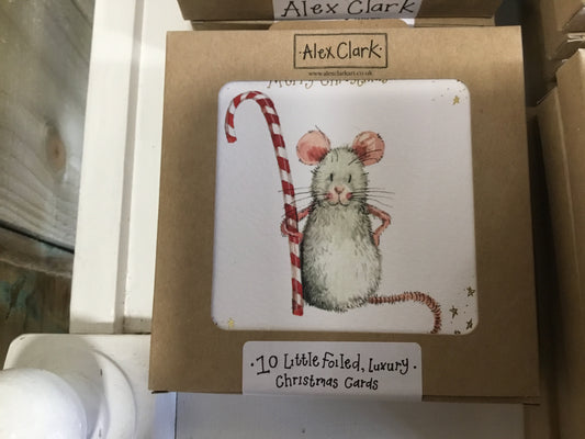 Set of 10 Mouse Christmas cards