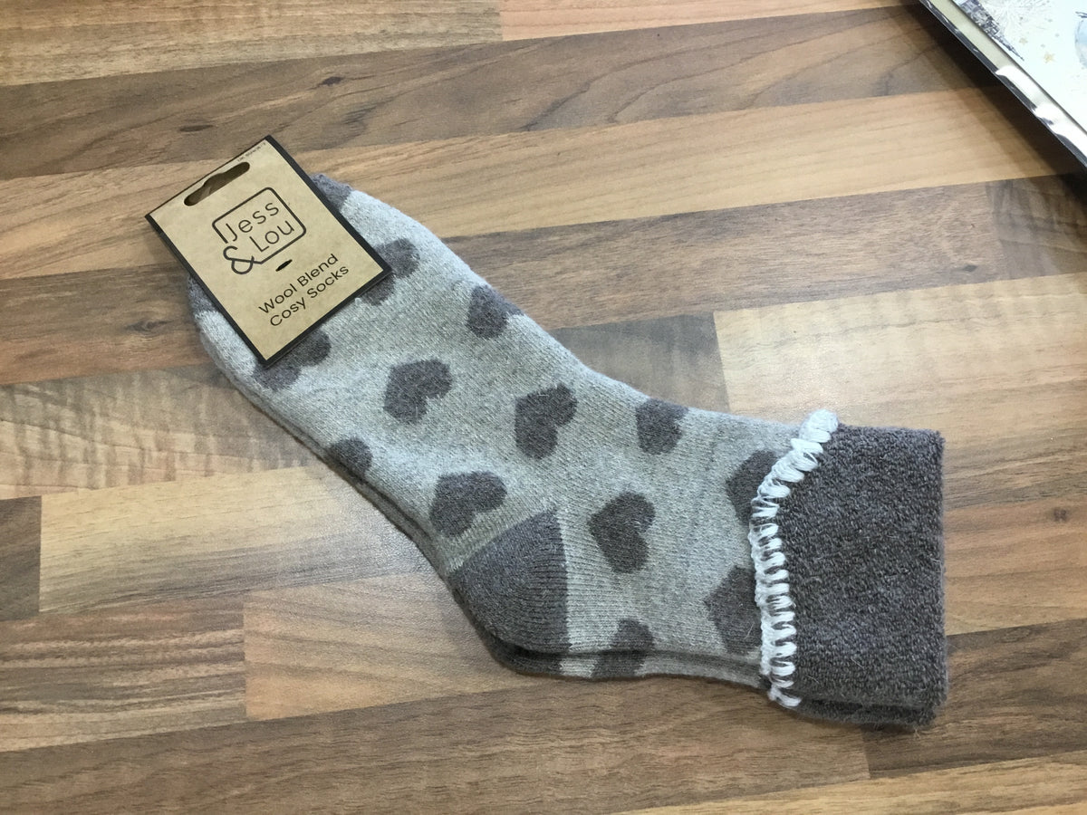Cappuccino heart socks