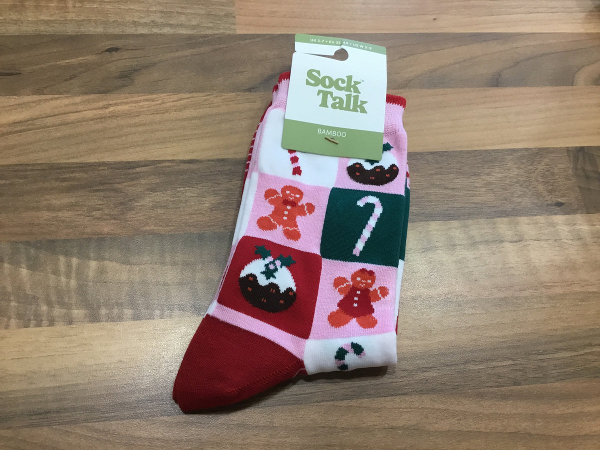 Ladies Christmas pud socks