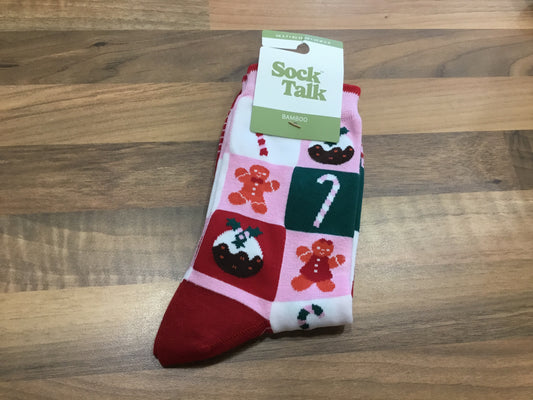 Ladies Christmas pud socks