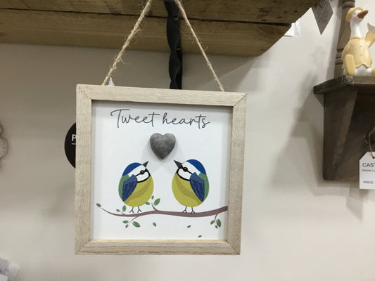 Tweet Hearts hanging plaque