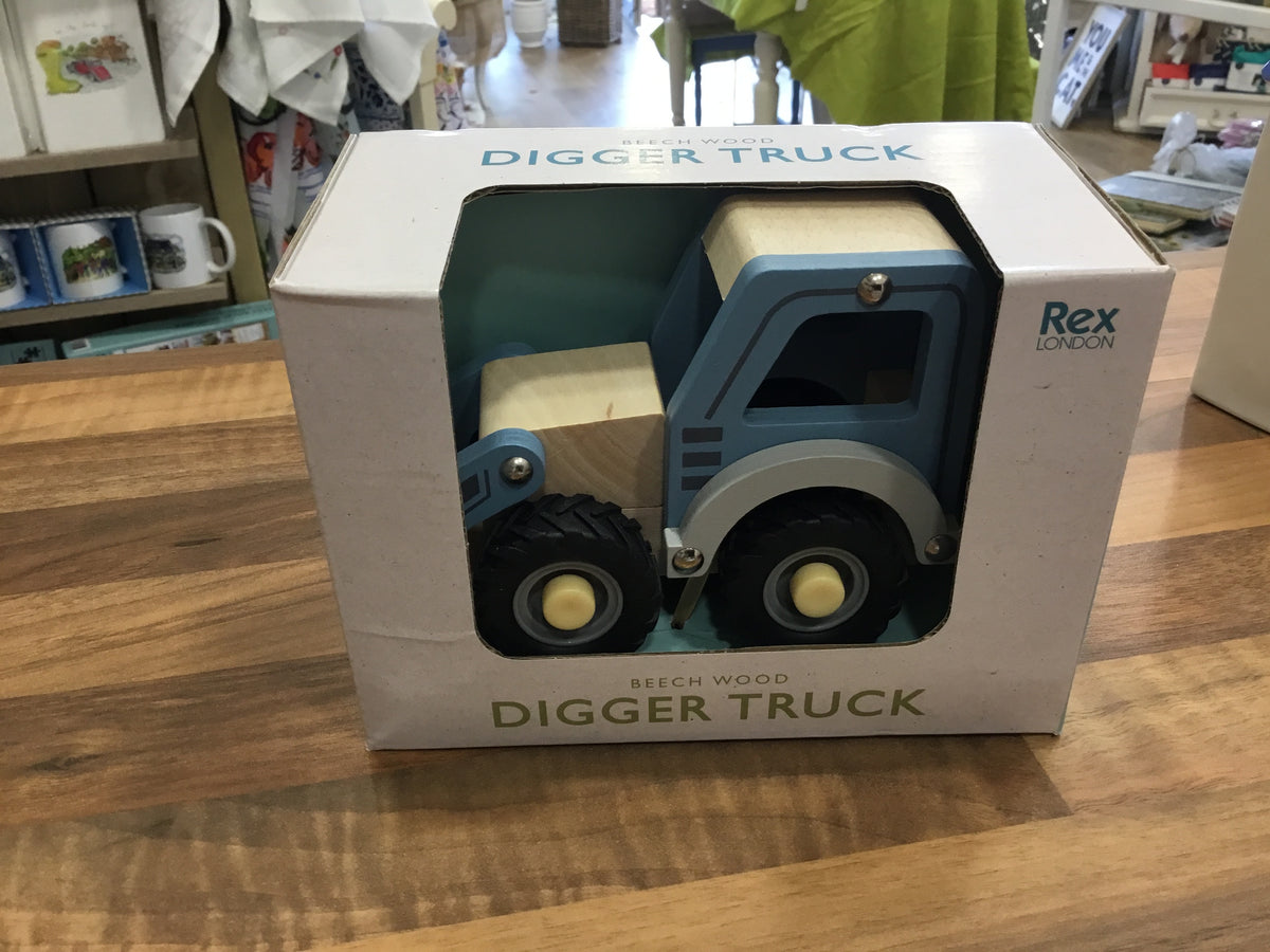 Wooden digger truck