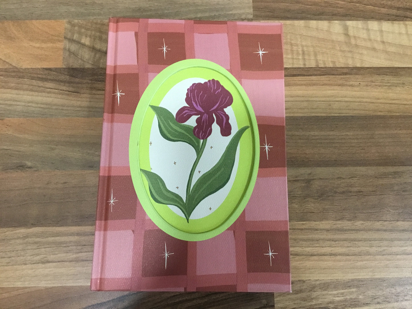 Open framed notebook - Iris Flower