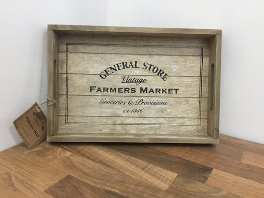 General store small wooden tray