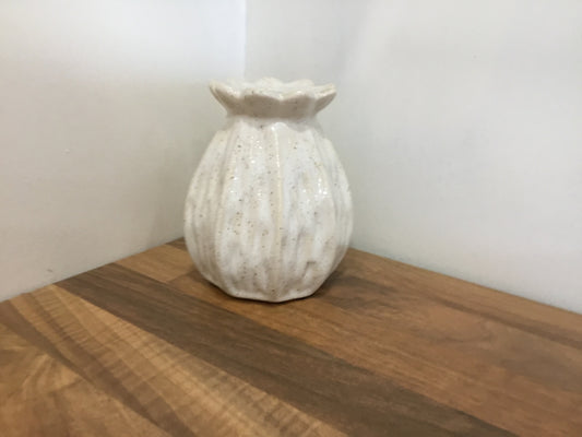 Small poppy seed textured vase