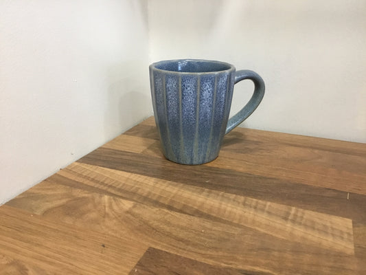 Blue stoneware mug