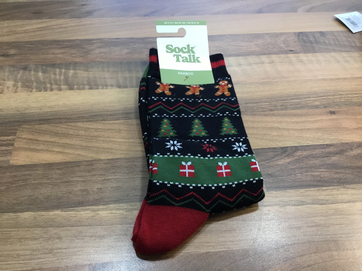 Men’s gingerbread/Xmas tree socks
