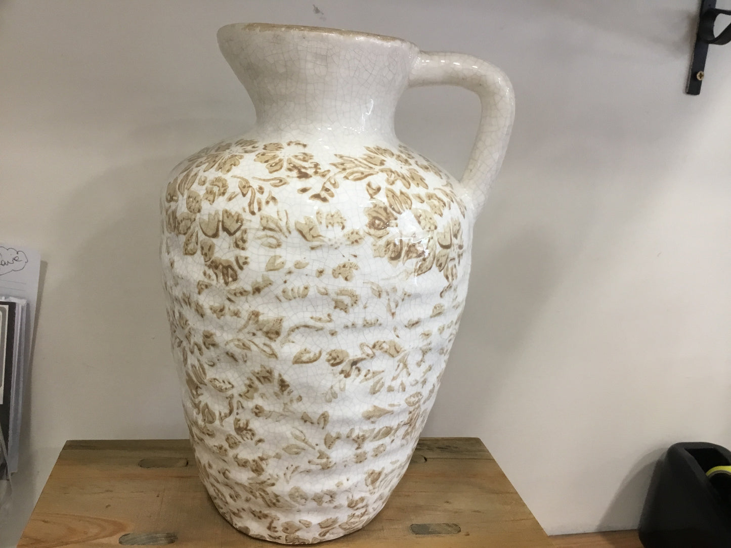 Large floral vintage jug