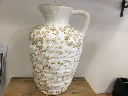 Large floral vintage jug