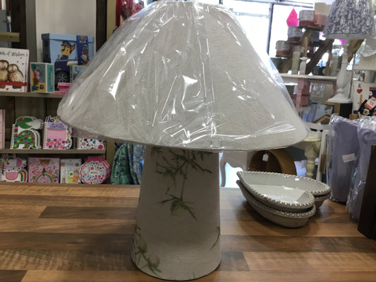 Fabric green patterned lamp