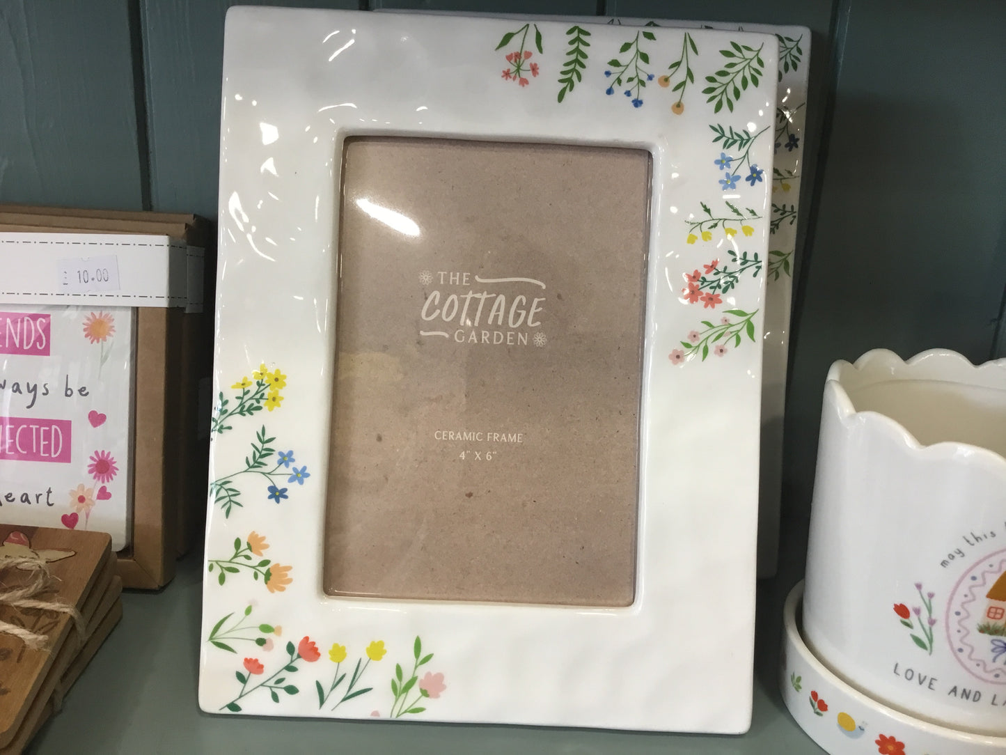 Cottage Garden ceramic photo frame