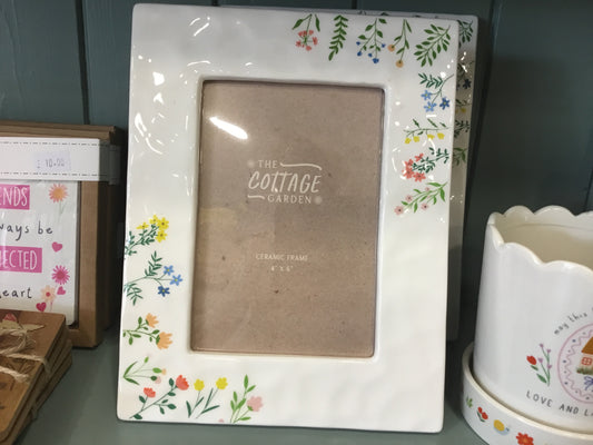 Cottage Garden ceramic photo frame