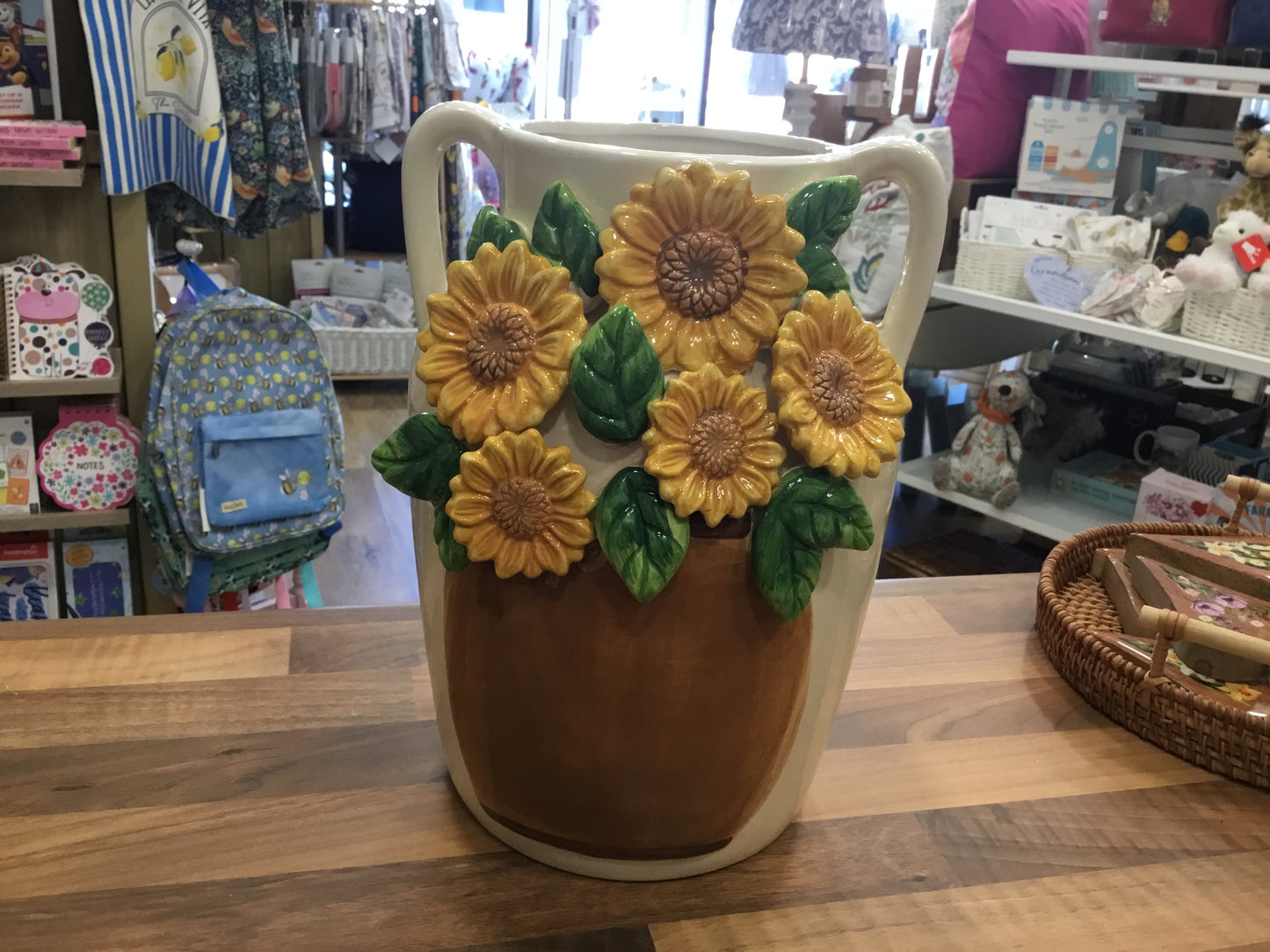 Sunflower Embossed Vase