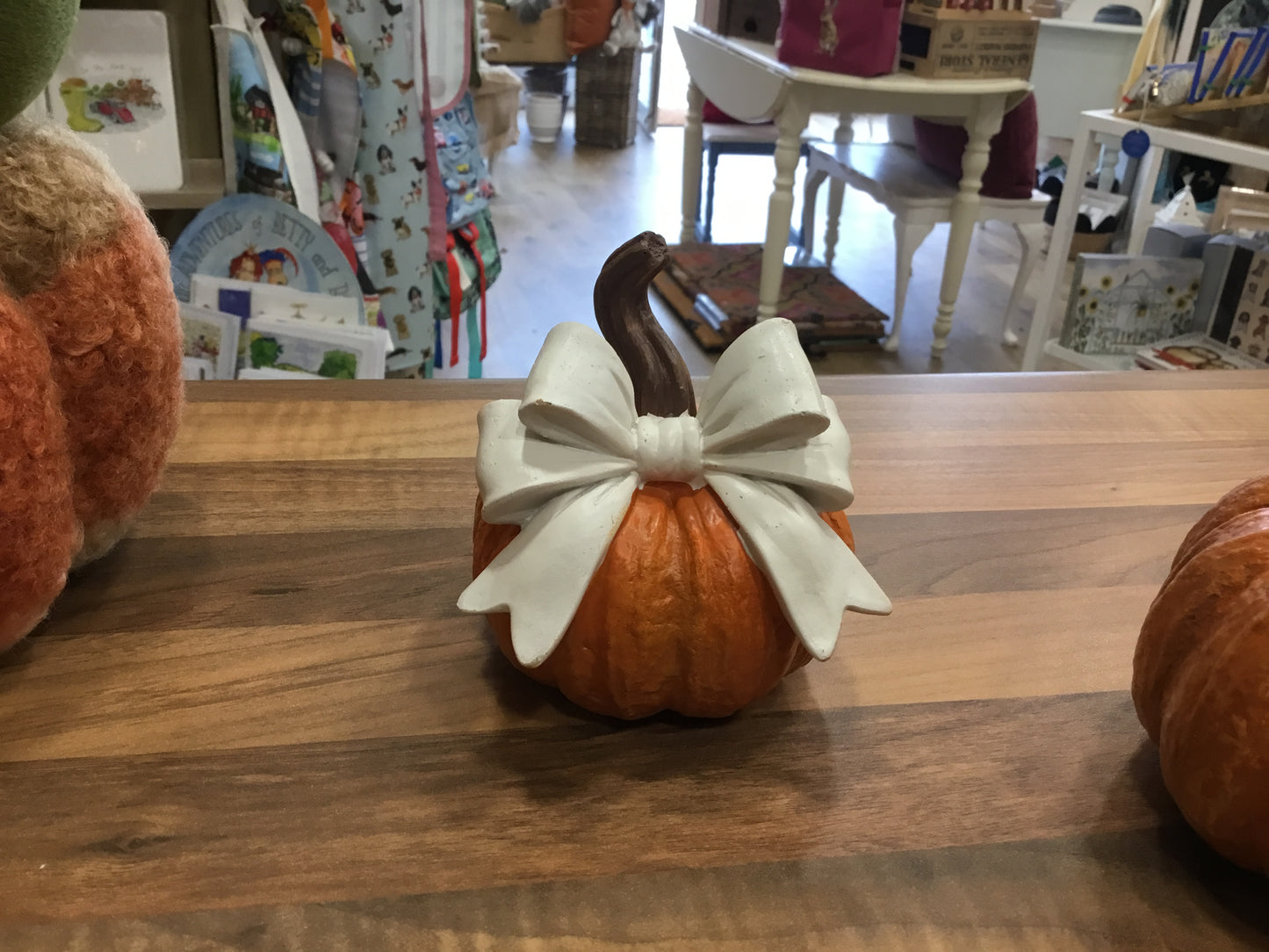 Mini pumpkin with bow