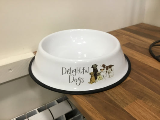 Large dog bowl. Delightful Dogs.