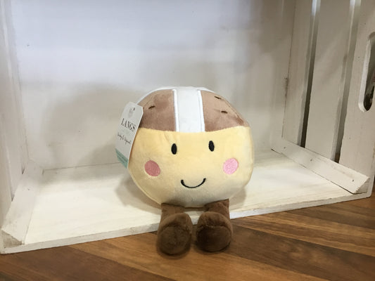 Soft plush hot cross bun