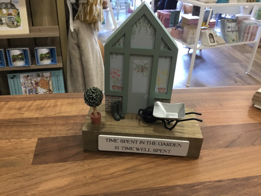 Wooden garden sign