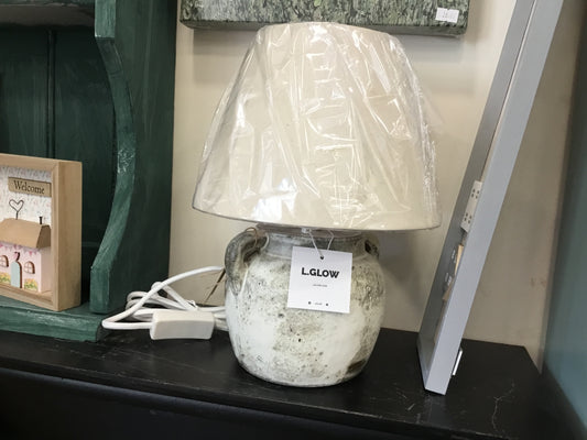 Stone handled lamp