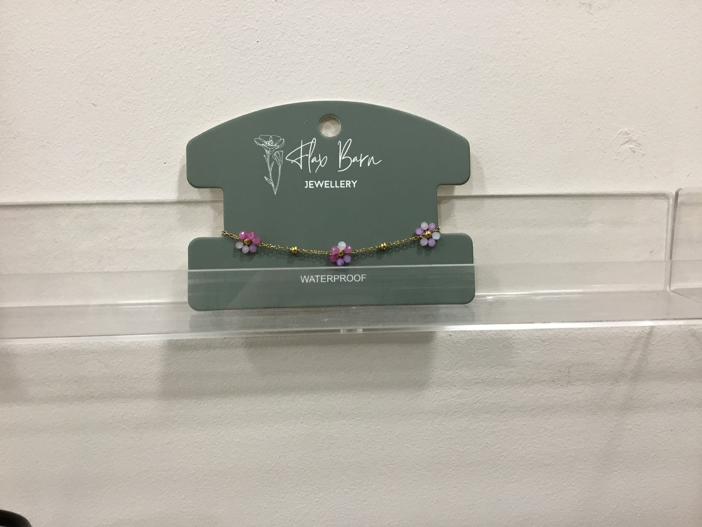 Flax Barn. Flower bracelet.