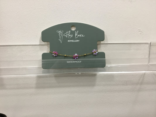 Flax Barn. Flower bracelet.