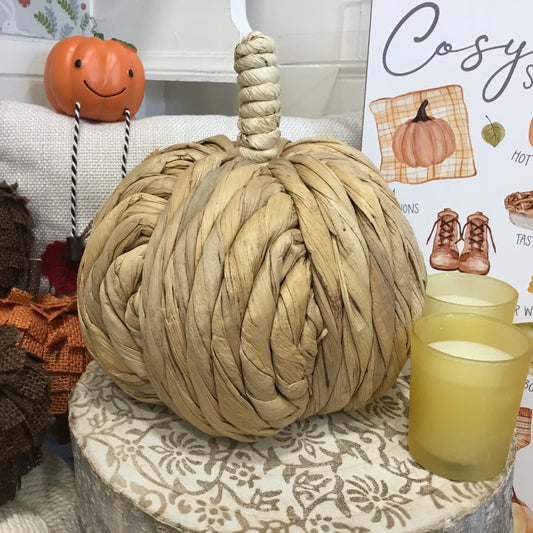 Rope pumpkin with rope stalk