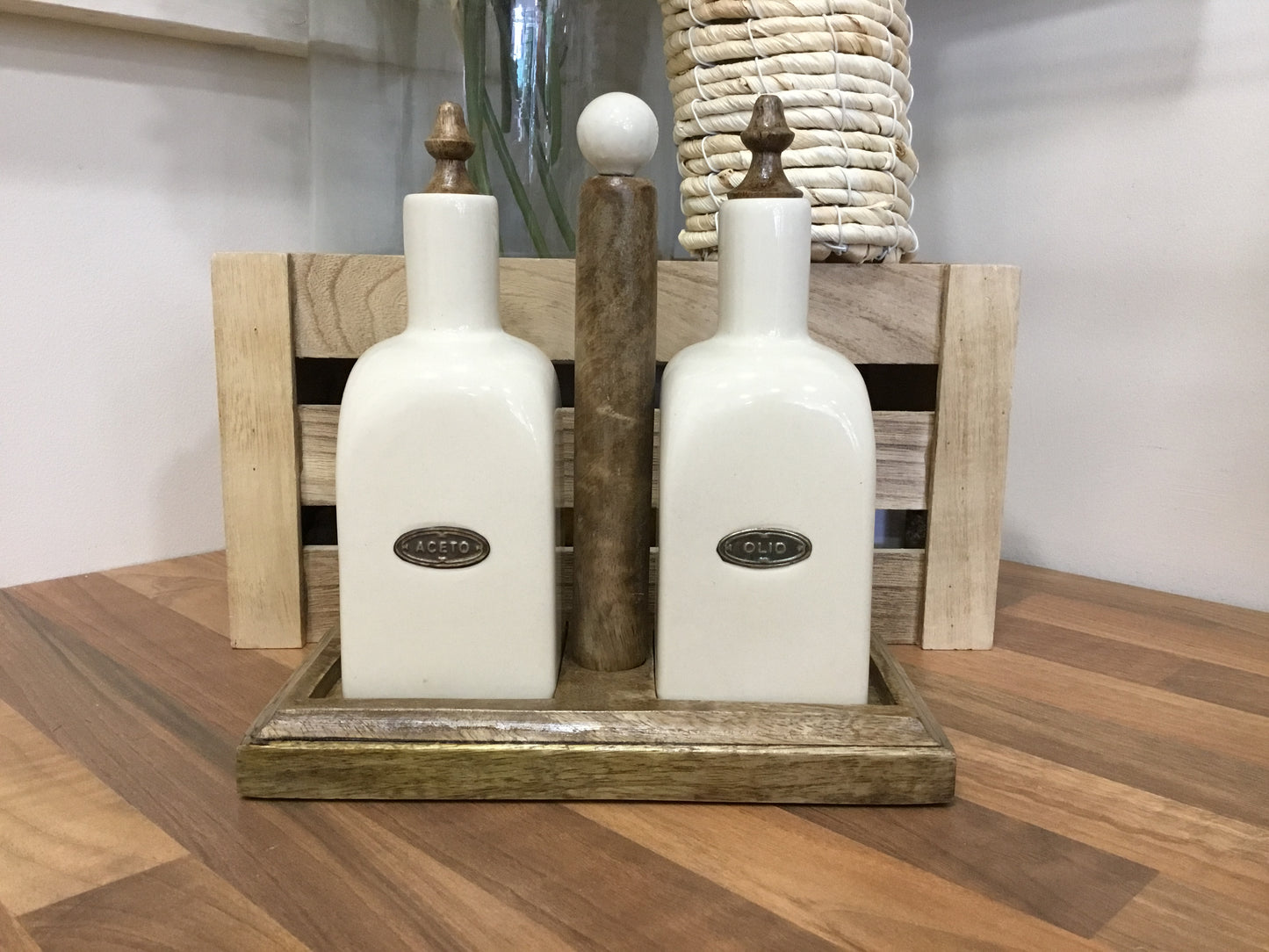 Oil and vinegar set.