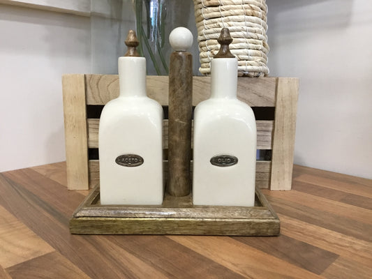 Oil and vinegar set.