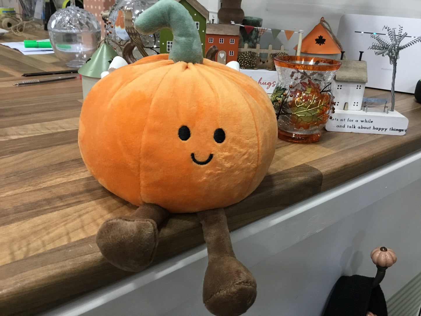 Large shelf sitter pumpkin