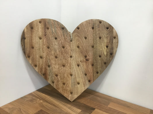 Heart shaped wooden board