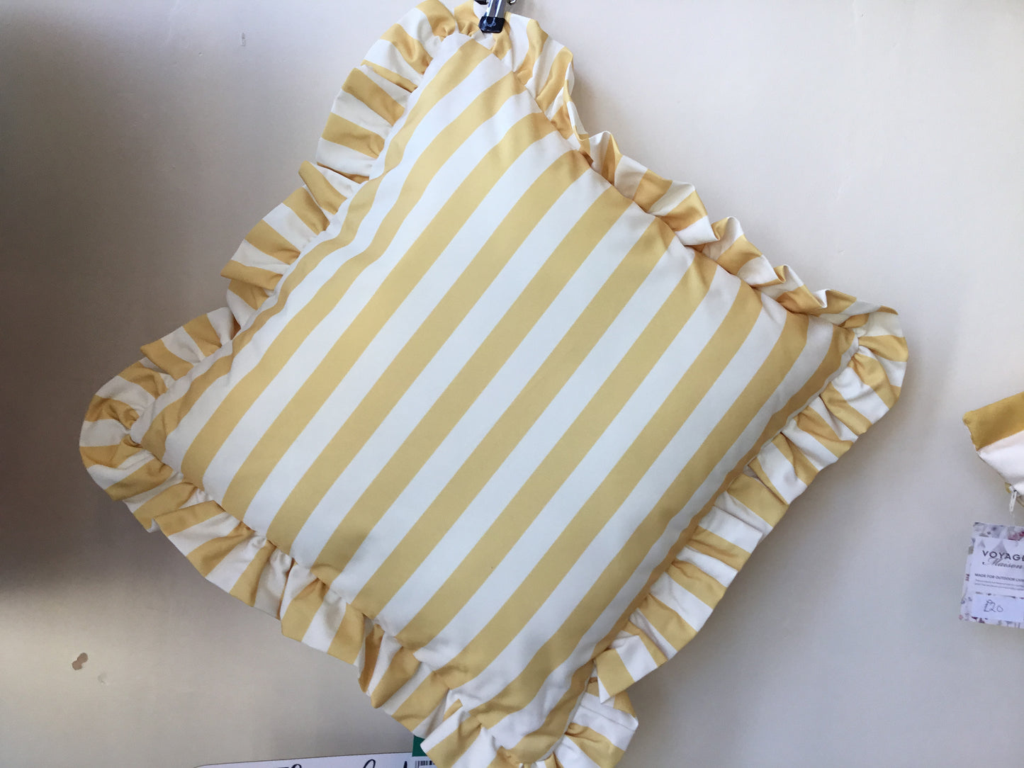 Yellow Ruffle Cushion