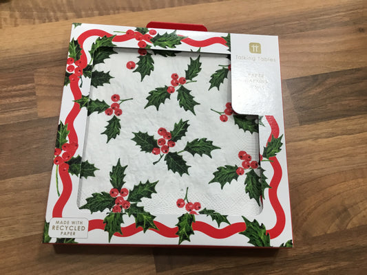 Holly napkins by Talking Tables