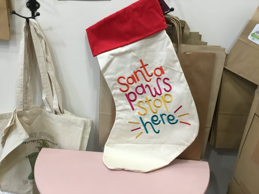 Santa paws stocking