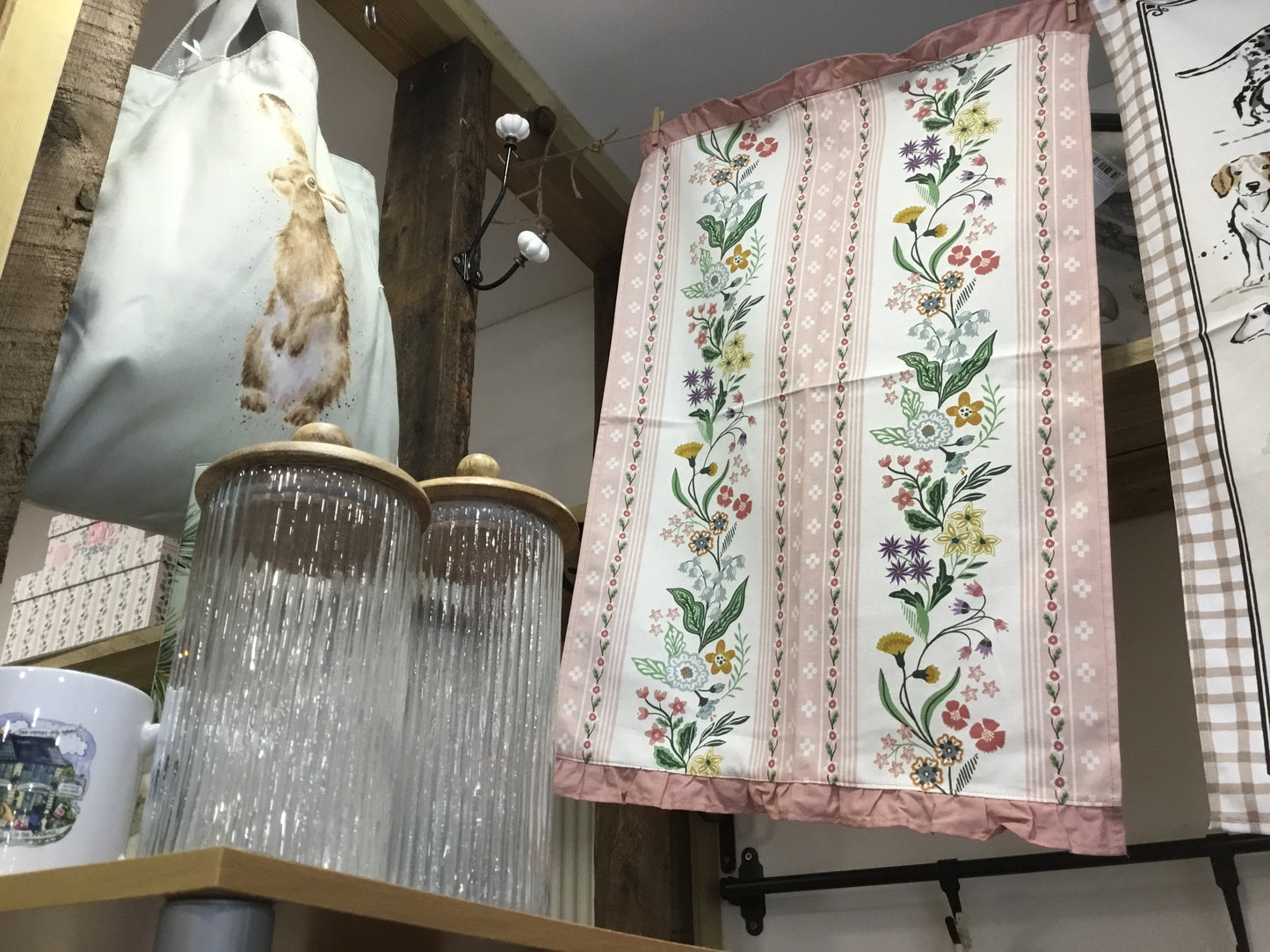 Ulster Weavers tea towel. Petals and Prose design