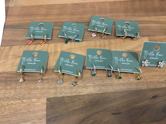 Earrings.   All £8 per pair.